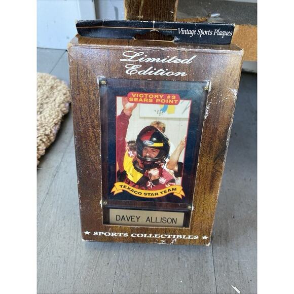 Authentic Vintage Sports Plaques DaveyAllison Victory #3 Sears Point #4 Michigan - Picture 2 of 7
